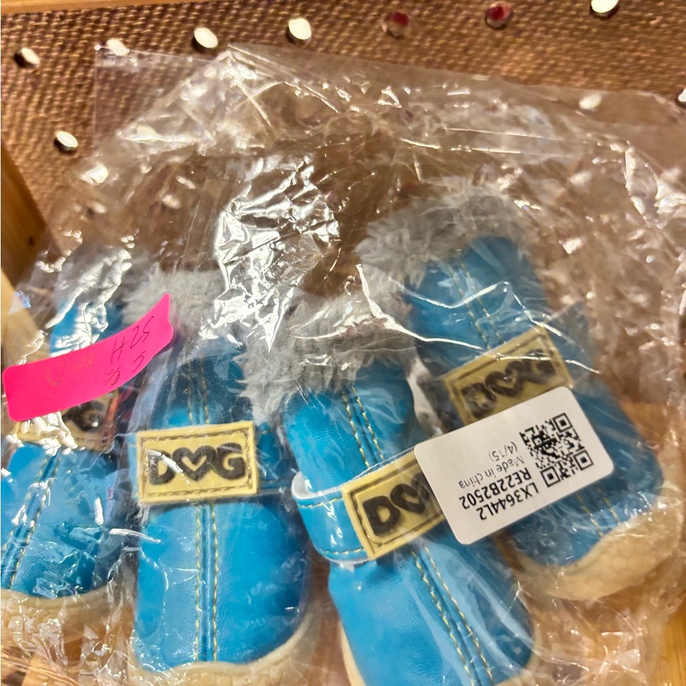 Blue Dog Boots with Logo